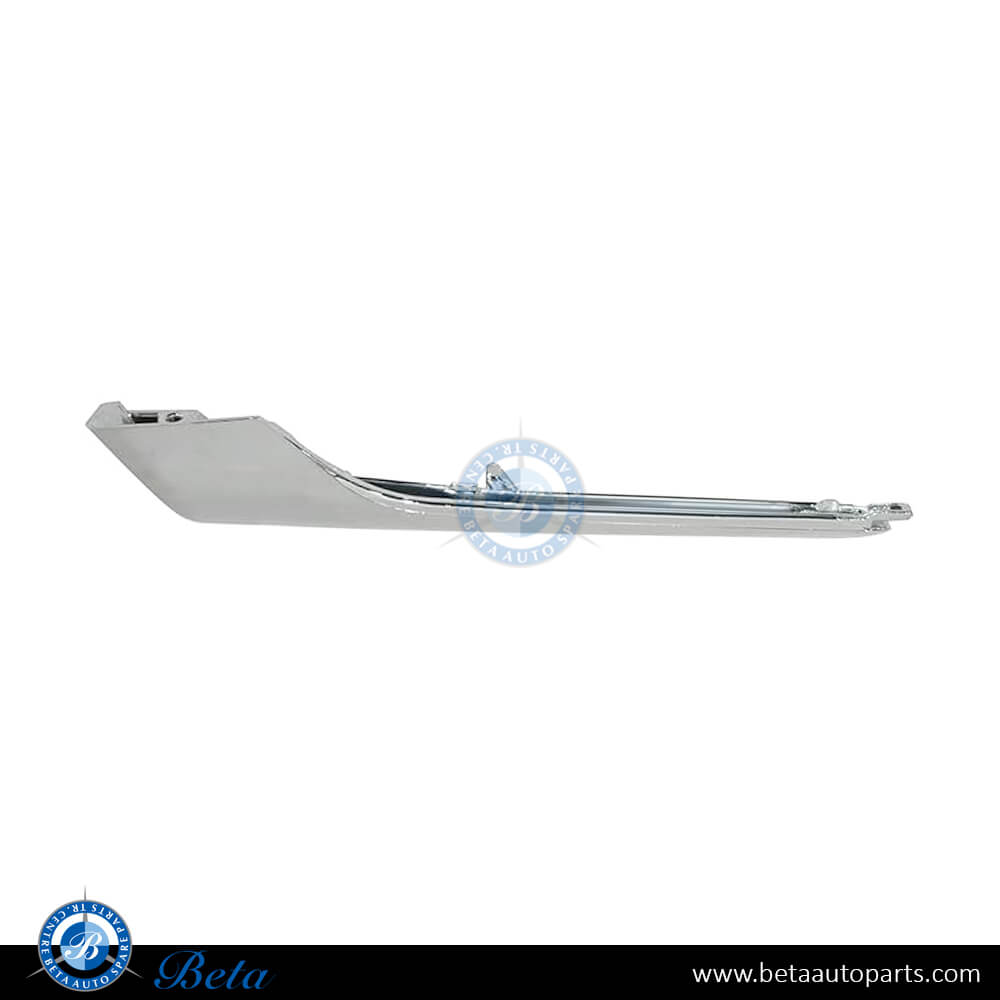 Right Side Fog Lamp Upper Moulding - Chrome for Tesla Model X 2015-2021 models, Part Number 1049610-00-F Right Side Fog Lamp Upper Moulding - Chrome for Tesla Model X 2015-2021 models, Part Number 1049610-00-F